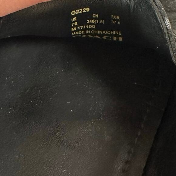 Coach Soft Black Leather Loafers / Driving Shoe - Picture 8 of 9